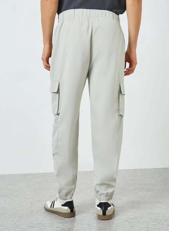 Take Two grey Men Grey Relaxed Fit Cargo Pants for Men | Best Price UAE